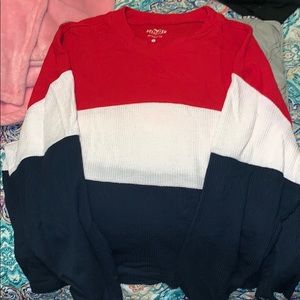 Red long sleeve boyfriend tee